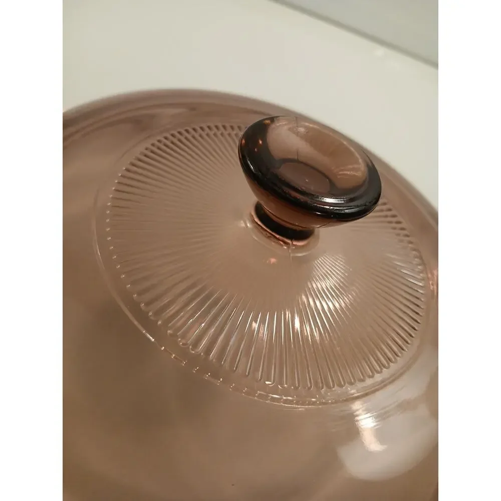 Pyrex Visionware 5 V 1.5 C Pink|Cranberry Colored Replacement Lid